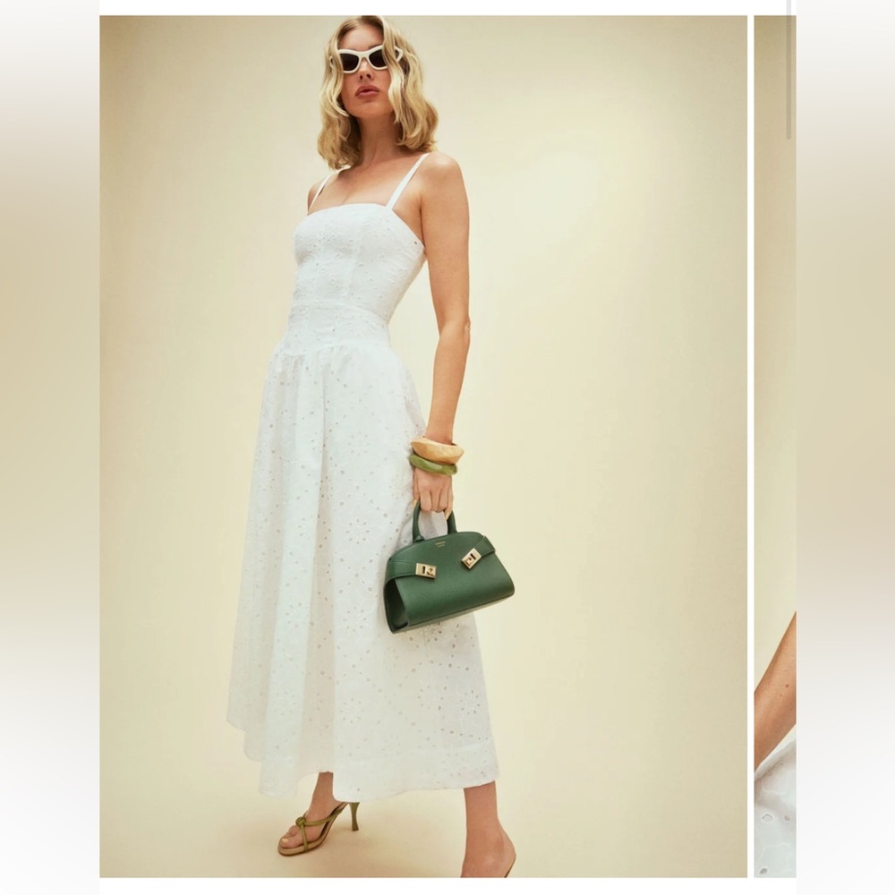 Reformation White Midi Dress